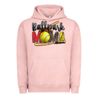 Pigment Salmon ballpark mama softball Urban Hoodie - Zillion Design Studio