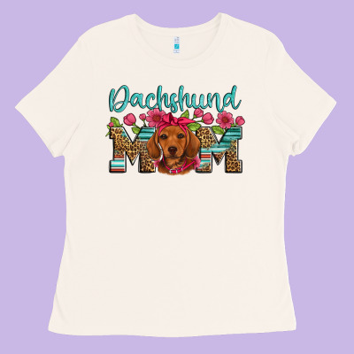 Dachshund Mom Ladies Tee Designed By Artiststas