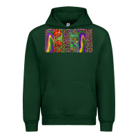 Forest Green Mardi gras brushstrokes crawfish fleur de lis Urban Hoodie - RanaPortraitStore