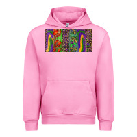 Fuchsia Pink Mardi gras brushstrokes crawfish fleur de lis Urban Hoodie - RanaPortraitStore
