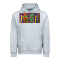 Heather Grey Mardi gras brushstrokes crawfish fleur de lis Urban Hoodie - RanaPortraitStore