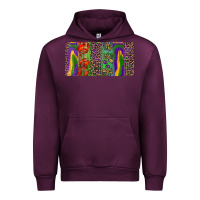 Mauve Wine Mardi gras brushstrokes crawfish fleur de lis Urban Hoodie - RanaPortraitStore