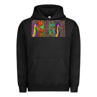 Pigment Black Mardi gras brushstrokes crawfish fleur de lis Urban Hoodie - RanaPortraitStore