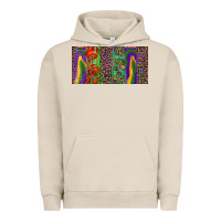 Pigment French Oak Mardi gras brushstrokes crawfish fleur de lis Urban Hoodie - RanaPortraitStore