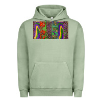 Pigment Oil Green Mardi gras brushstrokes crawfish fleur de lis Urban Hoodie - RanaPortraitStore