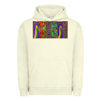 Pigment Pistachio Mardi gras brushstrokes crawfish fleur de lis Urban Hoodie - RanaPortraitStore