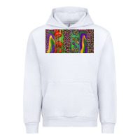White Mardi gras brushstrokes crawfish fleur de lis Urban Hoodie - RanaPortraitStore