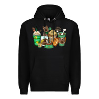 Black yorkshire terrier coffee cups Premium Hoodie - Zillion Design Studio