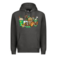 Charcoal Heather yorkshire terrier coffee cups Premium Hoodie - Zillion Design Studio