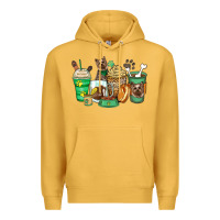 Mustard yorkshire terrier coffee cups Premium Hoodie - Zillion Design Studio