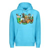 Ocean Blue yorkshire terrier coffee cups Premium Hoodie - Zillion Design Studio