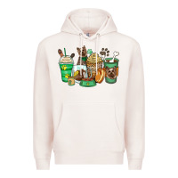 Pale Pink yorkshire terrier coffee cups Premium Hoodie - Zillion Design Studio