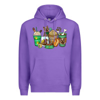 Purple yorkshire terrier coffee cups Premium Hoodie - Zillion Design Studio
