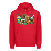 Red yorkshire terrier coffee cups Premium Hoodie - Zillion Design Studio
