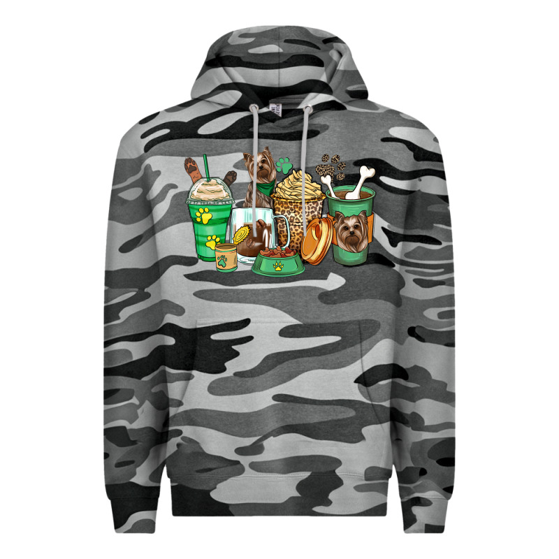 Yorkshire Terrier Coffee Cups Premium Hoodie by Zillion Design Studio | Teevron