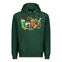 Sports Green yorkshire terrier coffee cups Premium Hoodie - Zillion Design Studio