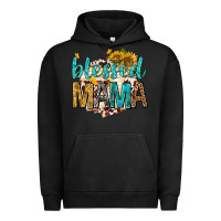 Pigment Black blessed mama with sunflowers Urban Hoodie - texasbilliewilder