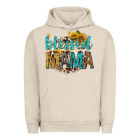 Pigment French Oak blessed mama with sunflowers Urban Hoodie - texasbilliewilder