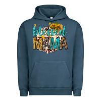 Pigment Midnight Navy blessed mama with sunflowers Urban Hoodie - texasbilliewilder