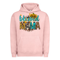 Pigment Salmon blessed mama with sunflowers Urban Hoodie - texasbilliewilder