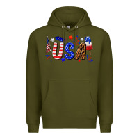 Army Green usa 4th of july Premium Hoodie - texasbilliewilder