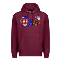 Burgundy usa 4th of july Premium Hoodie - texasbilliewilder