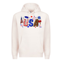 Pale Pink usa 4th of july Premium Hoodie - texasbilliewilder