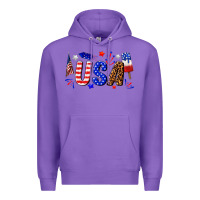 Purple usa 4th of july Premium Hoodie - texasbilliewilder