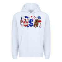 White usa 4th of july Premium Hoodie - texasbilliewilder