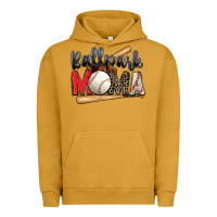 Pigment Peanut Butter ballpark mama baseball Urban Hoodie - Zillion Design Studio