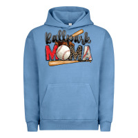 Pigment Pebble Blue ballpark mama baseball Urban Hoodie - Zillion Design Studio