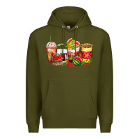 Army Green watermelon farm fresh coffee cups Premium Hoodie - Zillion Design Studio
