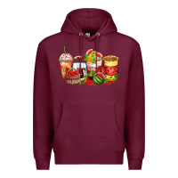 Burgundy watermelon farm fresh coffee cups Premium Hoodie - Zillion Design Studio