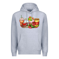 Heather Grey watermelon farm fresh coffee cups Premium Hoodie - Zillion Design Studio