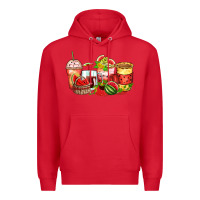 Red watermelon farm fresh coffee cups Premium Hoodie - Zillion Design Studio