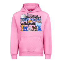 Fuchsia Pink somebody's loud mouth volleyball mama Urban Hoodie - Zillion Design Studio