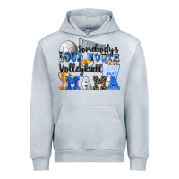 Heather Grey somebody's loud mouth volleyball mama Urban Hoodie - Zillion Design Studio