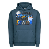 Pigment Midnight Navy somebody's loud mouth volleyball mama Urban Hoodie - Zillion Design Studio