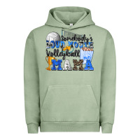 Pigment Oil Green somebody's loud mouth volleyball mama Urban Hoodie - Zillion Design Studio