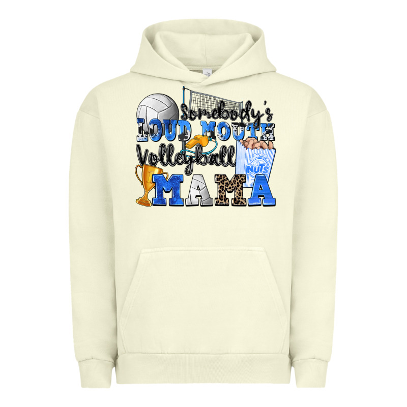 Somebody's Loud Mouth Volleyball Mama Urban Hoodie by Zillion Design Studio | Teevron
