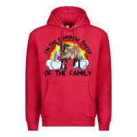 Cardinal i'm the rainbow sheep of the family suffolk sheep black face sheep Premium Hoodie - RanaPortraitStore