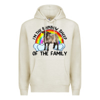 Oatmeal Heather i'm the rainbow sheep of the family suffolk sheep black face sheep Premium Hoodie - RanaPortraitStore
