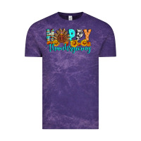Cloud Purple Happy Thanksgiving Vintage Tee - Artiststas