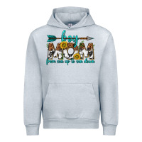 Heather Grey boy mom from son up to son down  western Urban Hoodie - texasbilliewilder