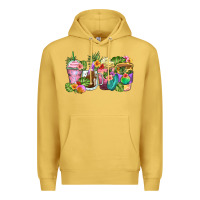 Antique Gold tropical coffee cups Premium Hoodie - Zillion Design Studio