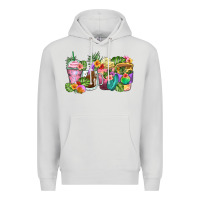 Dove Grey tropical coffee cups Premium Hoodie - Zillion Design Studio