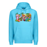Ocean Blue tropical coffee cups Premium Hoodie - Zillion Design Studio