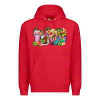 Red tropical coffee cups Premium Hoodie - Zillion Design Studio