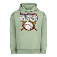 Pigment Oil Green busy raising ballers baseball Urban Hoodie - texasbilliewilder