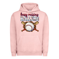 Pigment Salmon busy raising ballers baseball Urban Hoodie - texasbilliewilder